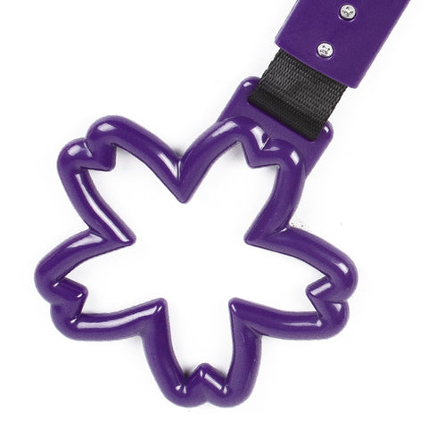 Purple Tsurikawa Handle Ring Sakura Shaped Japanese Car Warning Loop Decoration