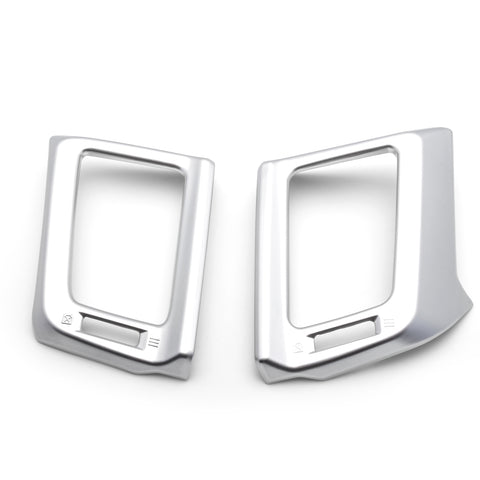 4pcs ABS Chrome Car Inner Air Vent Cover Trim, Central Dashboard AC Outlet Frame Decor Cover for Toyota RAV4 2013-2018