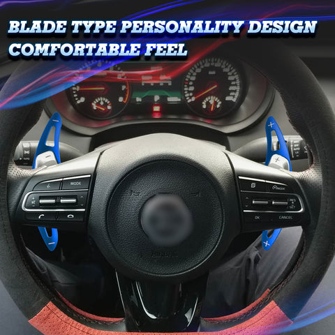 Blue Alloy Add-on Steering Wheel Paddle Shift Extension For Kia Stinger 2018-up