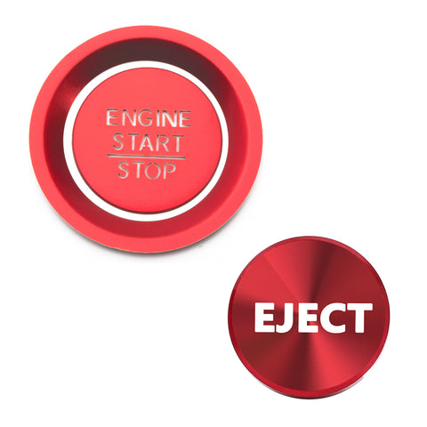 Red Engine Start + Cigarette Lighter Eject Button Trim For Honda Civic 11th 2022
