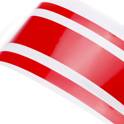 Side Door Skirt Vinyl Stripe Decal Sticker, Glossy Red Hockey Sporty Graphic Style (Length 67")