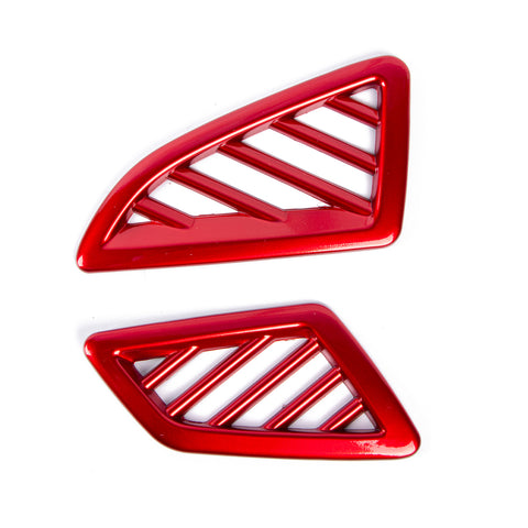 Glossy Red Inner Dashboard AC Vent Outlet Cover Trim For Honda Civic 2016-2021