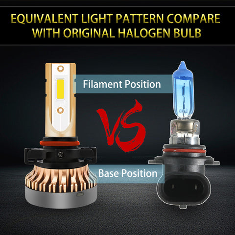 H16 5202 PSX24W LED Fog Driving Light Bulb with Super Bright COB LED Chips Replace for Daytime Running Light DRL Fog Light Lamp Bulbs, 3000K Golden Yellow