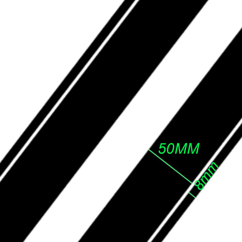 Double Racing Strips Car Sticker For Body Exterior Cosmetic, Hood, Roof, Trunk