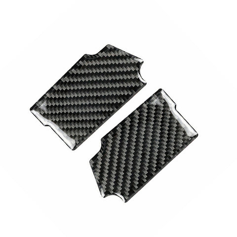 2pcs Genuine Carbon Fiber Car Interior Door Handle Bowl Panel Cover Trim for Ford Mustang 2015-2019