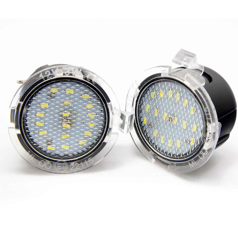 2x Xenon White LED Side Under Mirror Puddle Light for Toyota Tundra Sequoia 2007-2019 - High Power 18-SMD