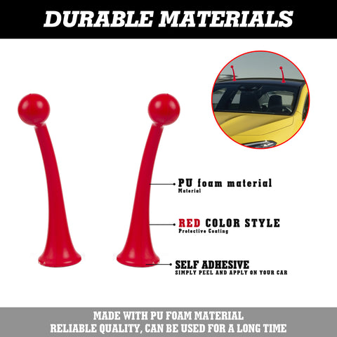 Red Creative Tentacles Decor Exterior Roof Ornaments Universal for Cars, Helmets