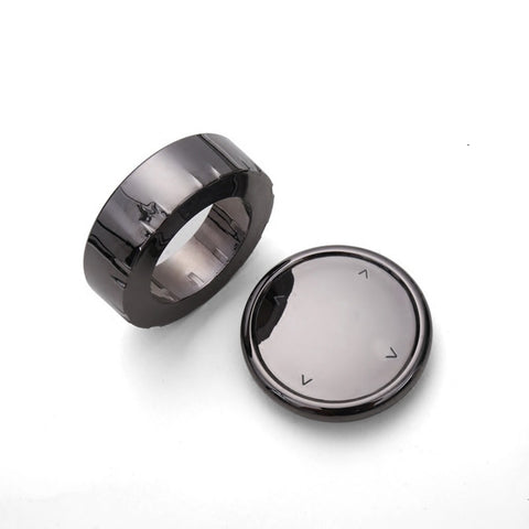 Console Multimedia Knob Switch Button Cover Trim Compatible with BMW 2 3 4 5 7 X3 X4 X5 X6 5-Button iDrive(Black)