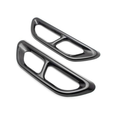 Stainless Steel Rear Cylinder Exhaust Output Tailpipe Frame Cover Trim for Honda Accord 2018 2019