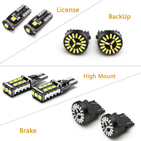 8pcs LED High Mount Cargo License Plate Reverse Brake Stop Light for Ford F-150 F150 2015 2016 2017