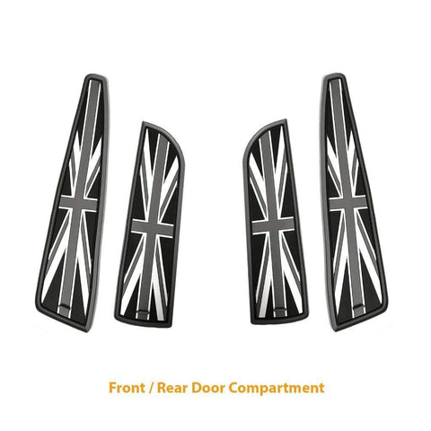 7pcs / 4pcs Union Jack UK Flag Cup Holders Coasters and Side Door Mats SET For MINI Cooper