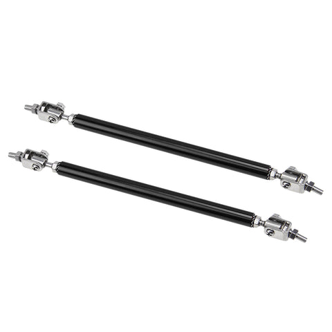 Adjustable 6"-9" / 8"-11" / 10"-13" Front Bumper Lip Splitter Diffuser Strut Rod Tie Bars Fit Most Vehicles, Black / Red / Blue / Silver