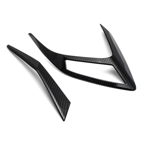 4x Sporty Racing Carbon Fiber Style / Styling ABS Chrome Rear Light Cover Trim for Honda Civic 2016-2019 Sedan Only