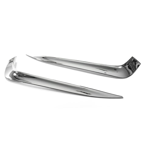 2x ABS Chrome Front Fog Light Eyelid Eyebrow Frame Cover Moulding Trim for Honda Civic 2016-2018