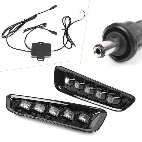 White/Amber Switchback LED DRL Fog Light Kit for Ford F-150 Raptor 2017-up, 5-LED OEM Assembly w/Turn Signal Feature