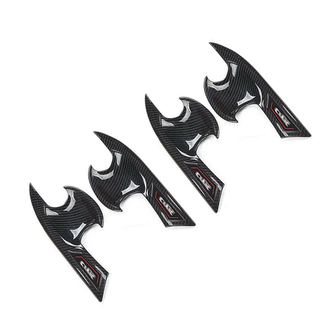 4pcs for Honda Civic 2016-2019 Door Handle Bowl Cover Trim, ABS Carbon Fiber Car Side Door Handle Panel Protector