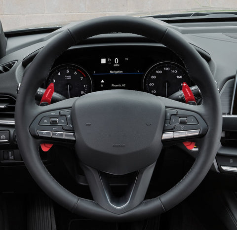 Red Alloy Steering Wheel Paddle Shifter Extension For Cadillac CT4 CT5 XT4 XT6