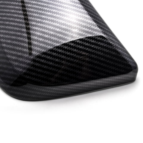 2pcs Carbon Fiber Style Side Mirror Cover Trim Direct Add-on Cap for Toyota RAV4 2016-2018