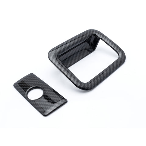 ABS Carbon Fiber Copilot Glove Storage Box Handle Cover Trim for Toyota Camry 2018-2024