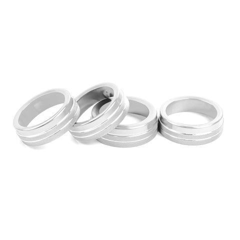 For Toyota Tacoma 16-2023 Silver AC & 2WD/4WD Switch Control Knob Rings Cover