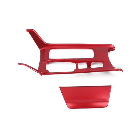 Interior Gear Shift Box Water Cup Holder Panel Cover Trim ABS Red Compatible with Honda Accord 10th Gen 2018 2019 2020 2021