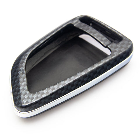 Carbon Fiber Style Smart Keyless Remote Key Fob Case Cover for BMW 1 2 5 7 M Series, Fit BMW X1 X3 X4 X5 X6 X7