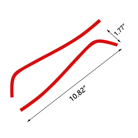 Fluorescent Yellow / Glossy Red Side View Mirror Pinstripes Vinyl Sticker for Subaru WRX STI 2015-2020, Sporty Pre-cut Stripe Decal Trim