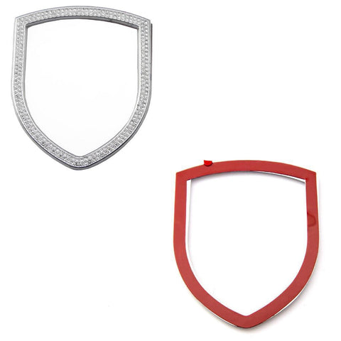 Luxury Silver Front Hood Logo Trim Decor Cover for Porsche Cayenne 911 Macan Panamera