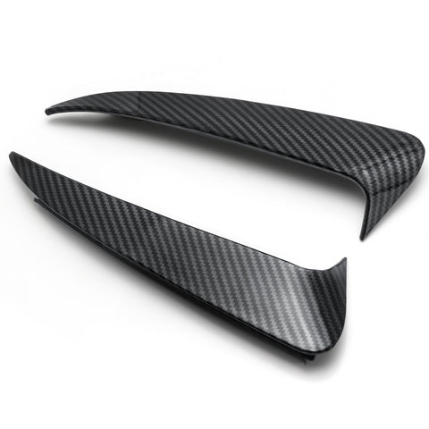 Carbon Fiber Style Rear Bumper Air Vent Spoiler Splitter Canard Insert Cover Trim Fit For Mercedes Benz W205 C-Class 4 Door Sedan C43 C63 AMG C180 C200 C300 2015+
