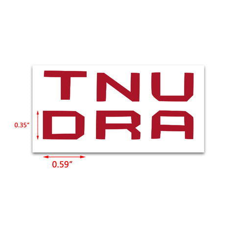 Red / White Dashboard Radio Letter Insert Overlay Vinyl Decal Sticker for Toyota Tundra 2014-2019