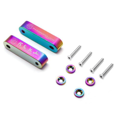 Red / Gold / Blue / Black / Neo / Silver Hood Spacer Riser Kit for Honda Civic Acura Integra, Aluminum Alloy Billet Car Hood Vent Spacer Riser Modification Set