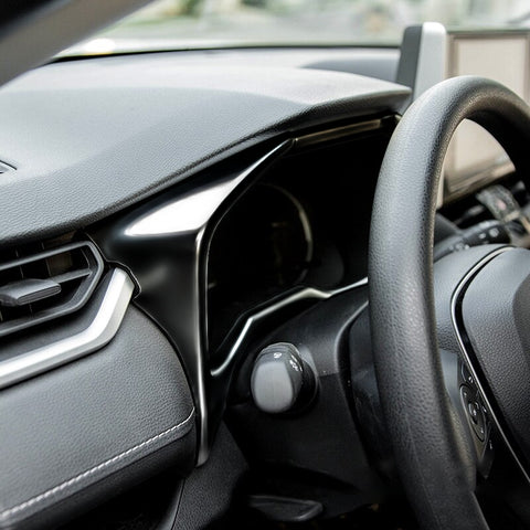 Interior Center Console Dashboard Instrument Frame Moulding ABS Cover Trim For Toyota RAV4 2019-2024, Glossy Black
