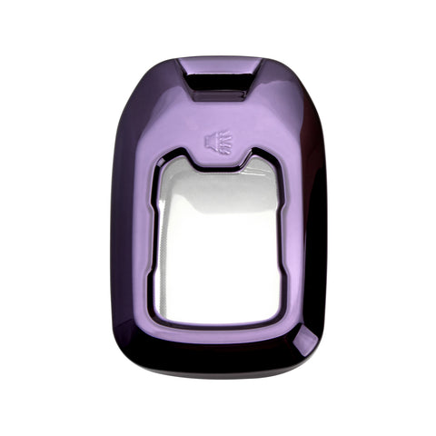 Purple Black Soft TPU Full Protect w/Button Key Fob Cover w/Keychain For Chevy GMC Yukon/XL/Denali