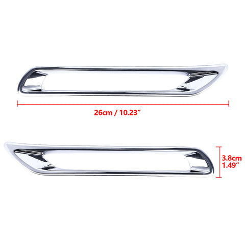 Rear Bumper Tail Reflector Fog Light Lamp Cover Trim ABS Chrome Auto Car Accessories 2PCS for Toyota RAV4 XA50 2019-2024