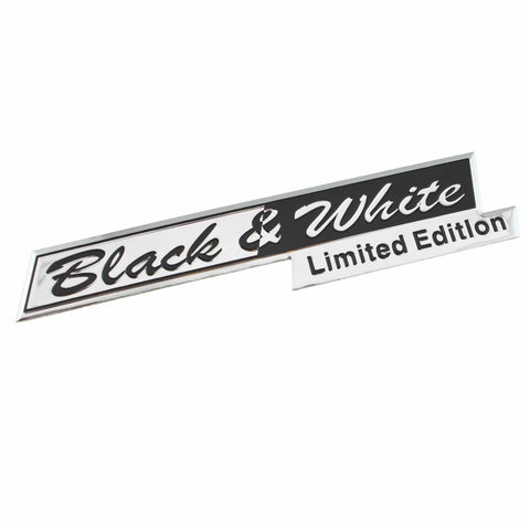Black & White Limited Edition Letter Emblem Tailgate Side Fender Sticker for Land Rover