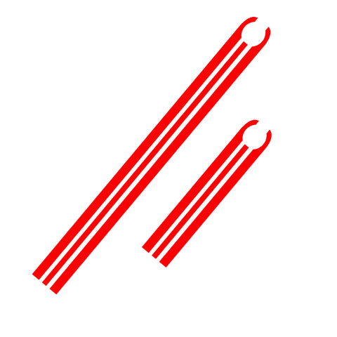 Black / Red JDM Hood Stripe Sticker Sporty Racing Car Body Rear Trunk Vinyl Decal Trim for BMW 1 2 3 5 6 7 Series