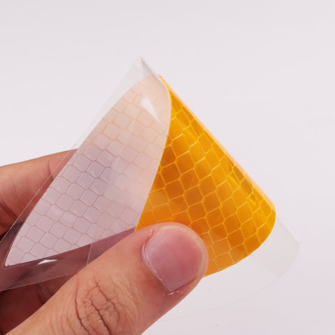 2pcs Yellow Headlight Eyebrow Eyelid Reflective Sticker Trim for Honda Accord 2018 2019, Styling Headlamp Eye Lid Warning Safety Reflector Overlay Decal