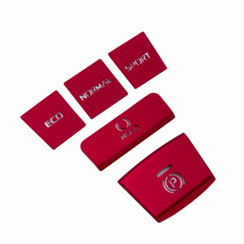 5x Race Red Aluminum Alloy Gear Shift Switch Cover Trim For Toyota Camry 2018-22