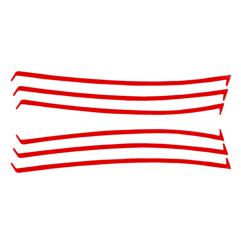 For Chevrolet Camaro SS RS LS 2010-2015 Red Side Body Vent Insert Stickers Kit