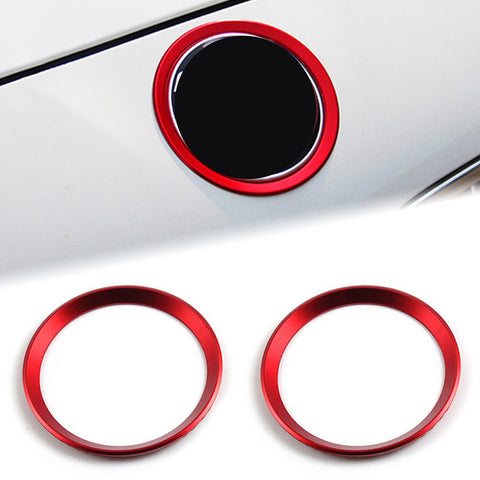 2 Pieces Car Front Rear Logo Chrome Ring Decoration For BMW 5 Series F10 F11