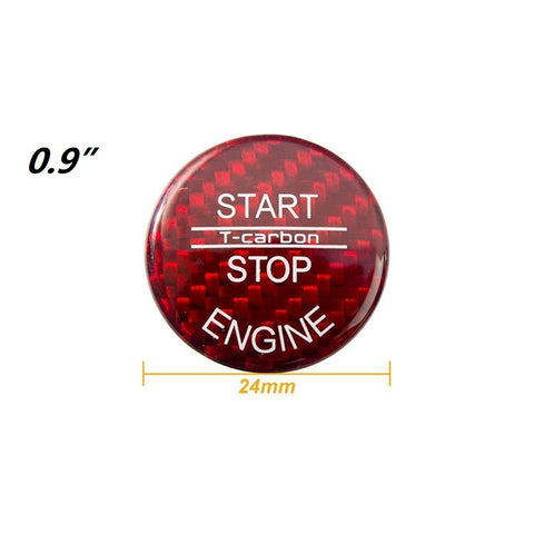 Red Carbon Fiber Keyless Start Stop Button Trim Cover Cap For BMW 1 2 3 4 5 6 7 X1 X3 X4 X5 X6 F30 F10 F01 F32 F15 F25 G30 G31 G11 G12