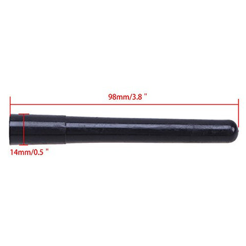 4" Universal Fit Black Short Screw-On Mast Car Truck AM/FM Antenna Aerial