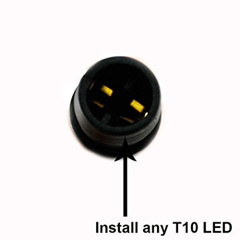 2x BA9 64132 64136 Canbus Error Free Wiring Adapters For LED Parking, Backup Lights, License Plate Lights