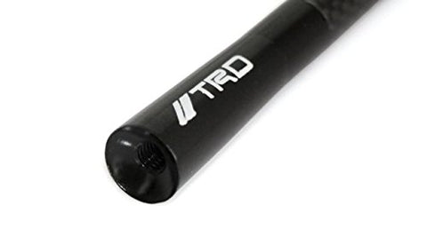 4.7" TRD Logo Carbon Fiber Black Polished Aluminum Alloy Screw-On Radio Aerial Short Antenna For Toyota Car Truck