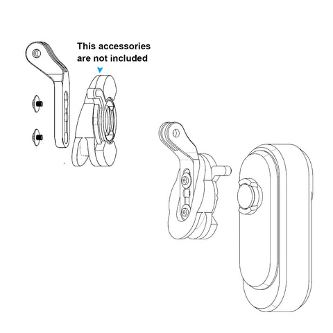 Bike Adapter Mount Only, Compatible with Garmin Varia RCT715 Tail Light