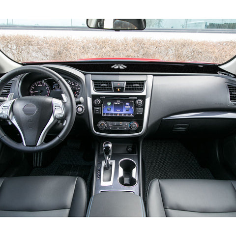 Center Console Dashboard Mat Pre-cut Non-Slip Sunshield Sun Glare Protector Dash Carpet Pad Black Cover Compatible with Nissan Altima 2013-2018