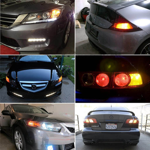 6x 3157 4157 3757A S25 White\ Amber\ Red\ Blue High Power Projector LED Rear Turn Lights Bulbs