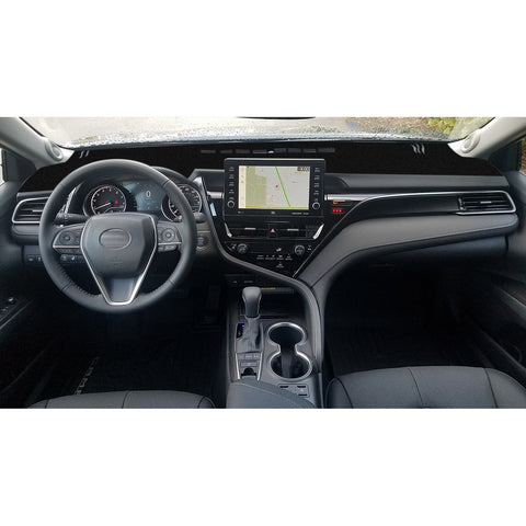 Center Console Dashboard Mat Pre-cut Non-Slip Sunshield Sun Glare Protector Dash Carpet Pad Black Cover Compatible with Toyota Camry 2018-2024