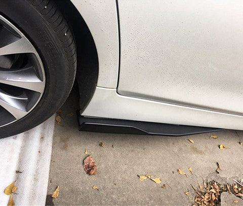 Gloss Black Side Skirt Rocker Winglets Splitters Extensions Diffusers Lip Wind Wing Body Kit Compatible With Most Cars Universal Fit