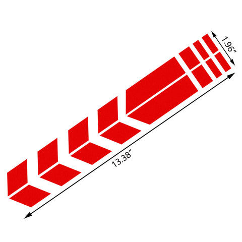 Racing Red Reflective Motorcycle Front Fender Decals Stickers for Car Helmet Motorcycle Decals Arrow Graphics